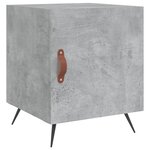 vidaXL Table de chevet gris béton 40x40x50 cm bois d’ingénierie