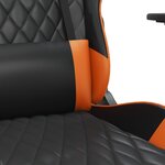 vidaXL Chaise de jeu Noir et orange Similicuir