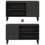 vidaXL Meuble TV noir 80x31x46 cm bois massif de manguier