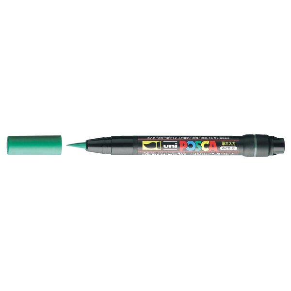 Marqueur pinceau brush pcf350 1-10mm vert x 5 POSCA