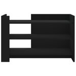 vidaXL Table basse noir 80x50x50 cm bois d'ingénierie