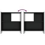 vidaXL Bibliothèque noir 72x28x77 5 cm bois d'ingénierie