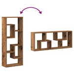 vidaXL Étagère murale en bois ancien 36 x 16 x 90 cm Bois d'ingénierie