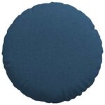 vidaXL Coussins de siège 2 Pièces Bleu Ø50 x 19 cm tissu