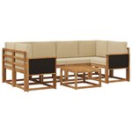 vidaXL Ensemble de canapés d'extérieur 5 pc Naturel