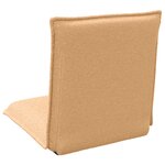 vidaXL Fauteuil de sol ajustable Beige Tissu en laine de mouton