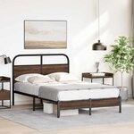 vidaXL Cadre de lit sans matelas 120x200 cm chêne marron