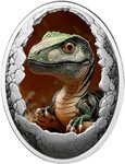 Pièce de monnaie en Argent g 16.81 Millésime 2025 Dinosauria TYRANNOSAURUS REX
