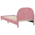 vidaXL Cadre de lit pour enfants avec tête de lit Rose 90 x 190 cm