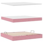 vidaXL Lit de Rangement avec matelas Rose 200 x 200 cm Velours