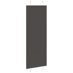 vidaXL Store plissé noir 75x200 cm largeur du tissu 74 4 cm polyester