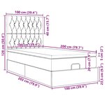 vidaXL Lit ottoman avec matelas noir 100x200 cm tissu