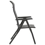 vidaXL Chaises pliables de jardin lot de 2 gris résine tressée