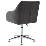 vidaXL Chaises pivotantes à manger lot de 2 gris foncé tissu