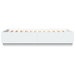 vidaXL Cadre de lit blanc 150x200 cm bois d'ingénierie