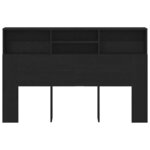 vidaXL Cabinet de Tête de Lit Chêne noir 160 x 19 x 103.5 cm
