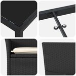 vidaXL Ensemble de salle à manger pour jardin 5 Pièces Noir Poly rotin
