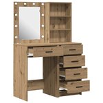 vidaXL Table de Toilette avec tiroir 2 Pièces Marron 50 x 41 x 135 cm