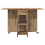 vidaXL Table à dîner 115 x 70 x 75 cm Bois d'ingénierie