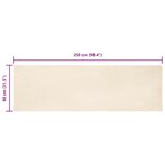 vidaXL Tapis en Fourrure Synthétique de Lapin Crème 80 x 250 cm