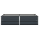vidaXL Jardinière Anthracite 195 x 100 x 45 cm Acier galvanisé
