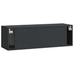 vidaXL Meuble TV mural Noir 98 x 31 x 30 cm Bois d'ingénierie