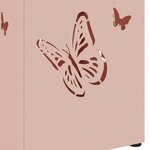 vidaXL Porte-parapluie Rose 15 5 x 15 5 x 49 cm Acier