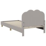 vidaXL Cadre de lit pour enfants avec tête de lit Gris clair 90x200 cm