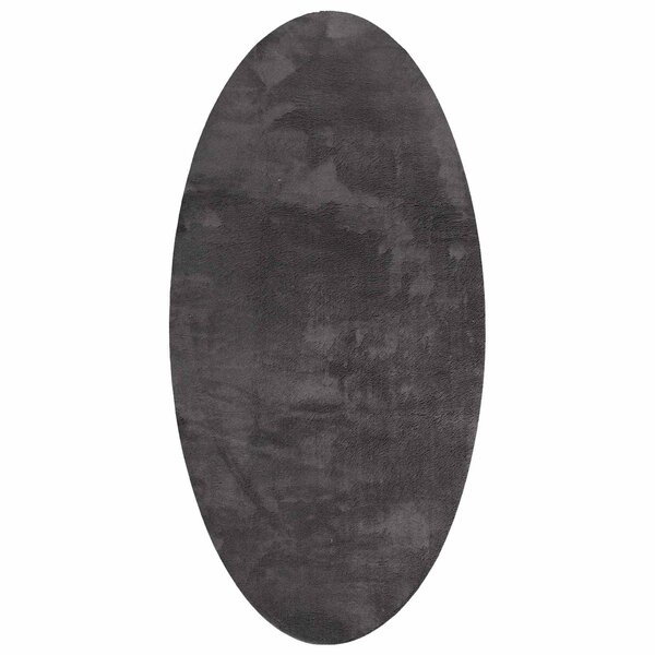 vidaXL Tapis de surface HUARTE Anthracite 100 x 200 cm 100 Polyester