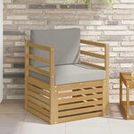 vidaXL Canapé d’extérieur Polyester Blanc et gris clair