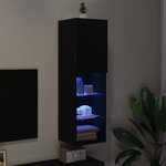 vidaXL Ensemble meuble TV Montage mural Chêne noir 30 5 x 30 x 102 cm