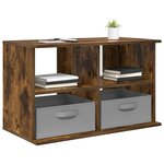vidaXL Support de télévision avec tiroir Chêne fumé 79 x 40 x 48 cm