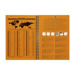Notebook spiralé couverture rigide B5 160 Pages Ligné 6mm orange OXFORD
