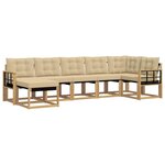 vidaXL Ensemble de canapés d'extérieur 7 pc Blanc et Beige