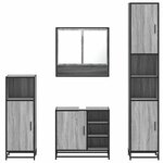 vidaXL Ensemble de meubles de salle de bain 4 Pièces sonoma gris