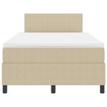 vidaXL Lit à sommier tapissier avec matelas Vert clair gris Petit double Tissu en velours côtelé