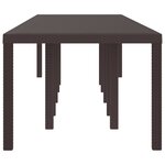 vidaXL Table de Jardin Marron 350 x 100 x 73 cm polyrotin