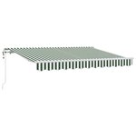vidaXL Auvent Rétractable Vert et blanc 350 x 200 cm