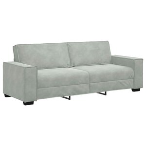 vidaXL Canapé à 3 places Gris clair 220x78x84 cm Velours