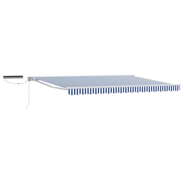vidaXL Auvent rétractable électrique Bleu et Blanc 5 × 3 5 m