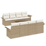 vidaXL Ensemble de canapé de jardin avec coussin 9 Pièces Beige et crème