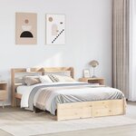 vidaXL Cadre de lit avec tête de lit sans matelas 120x190 cm