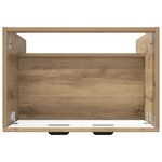vidaXL Armoire sous évier de salle de bain Chêne artisanal