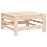 vidaXL Repose-pied de jardin avec coussin bois de pin massif