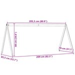 vidaXL Toit de lit pour enfants 209x85 5x88 cm bois de pin massif