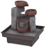 vidaXL Fontaine d'intérieur avec lampe LED Polyrésine