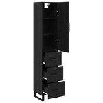 vidaXL Haut Armoire Chêne noir 34 5 x 34 x 180 cm Bois d'ingénierie
