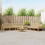 vidaXL Ensemble de canapés d'extérieur 7 pc Blanc et Beige