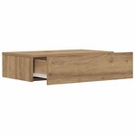 vidaXL Meuble TV avec éclairages LED chêne artisanal 60x35x15 5 cm