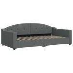 vidaXL Lit de jour avec matelas gris foncé 100x200 cm tissu